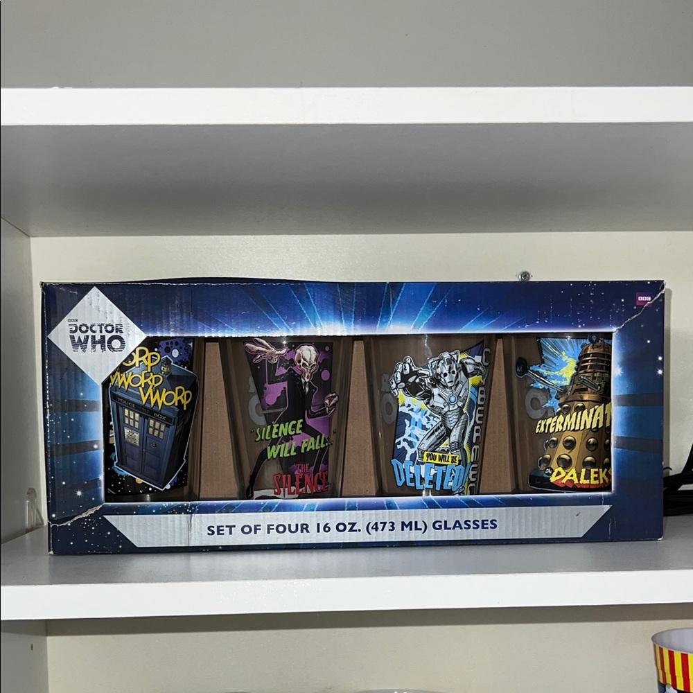Doctor Who 16 oz Glass Set